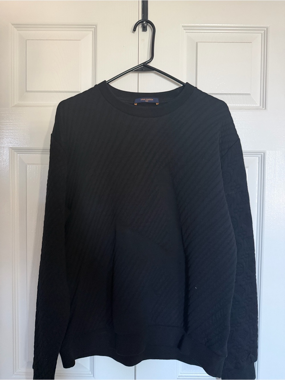 Louis Vuitton Black Quilted Crewneck Sweater
